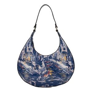 Patricia Nash Coco Crescent Hobo Bag - harbor nights